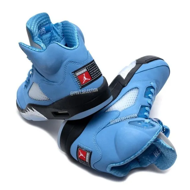 Air Jordan 5 Light Blue Silver Basketball Shoes 7