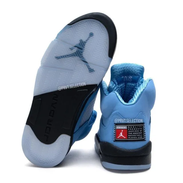 Air Jordan 5 Light Blue Silver Basketball Shoes 8