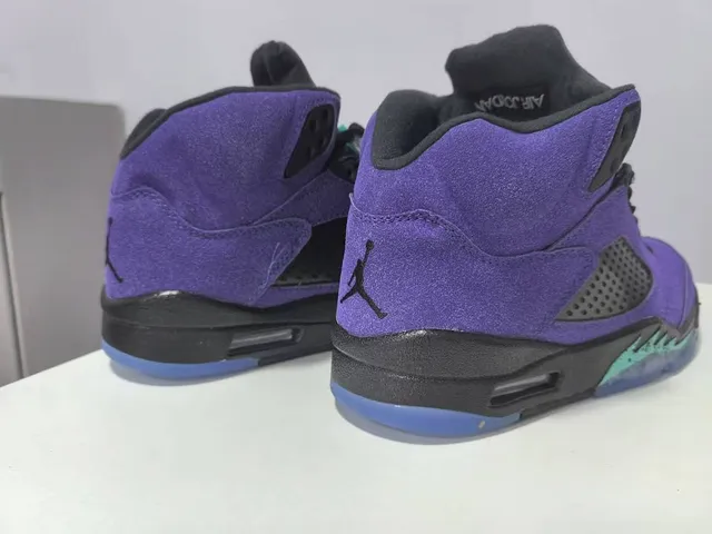 Air Jordan 5 Purple Black Teal Translucent Basketball Shoes 2