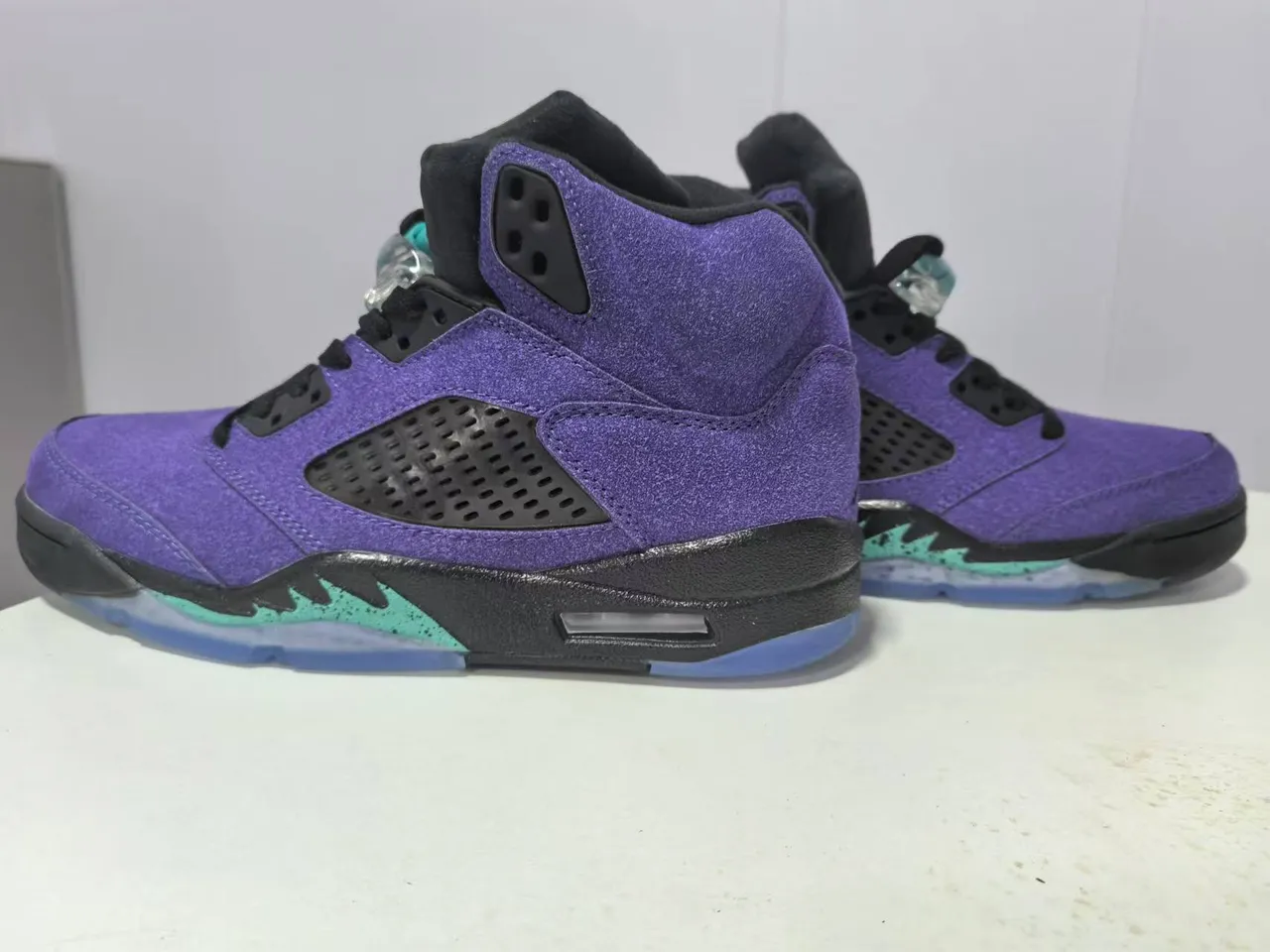 Air Jordan 5 Purple Black Teal Translucent Basketball Shoes 3