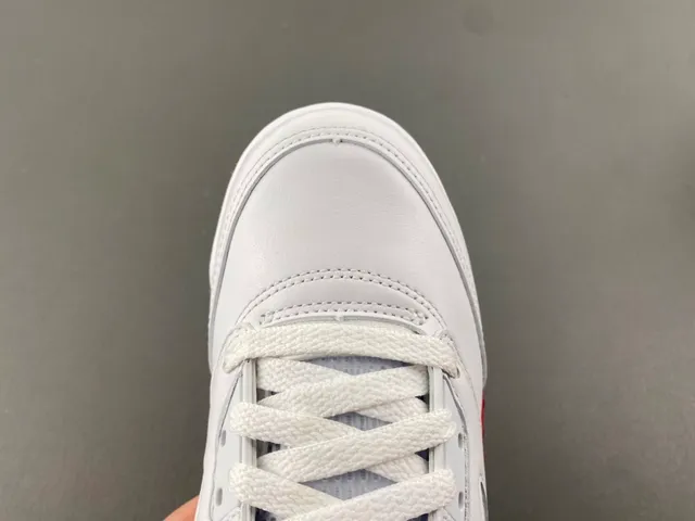Air Jordan 5 White Red Black Basketball Shoes 5