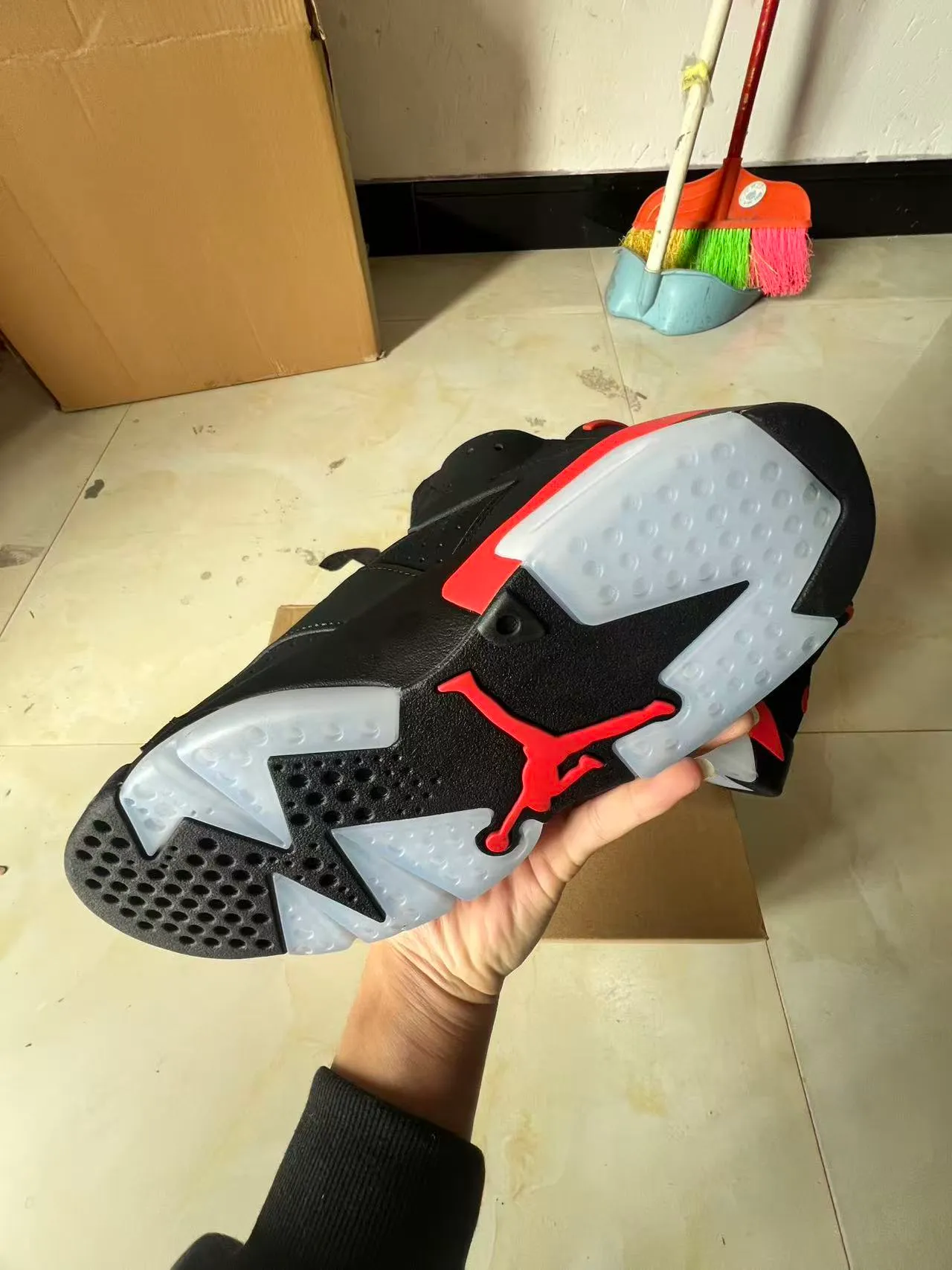Air Jordan 6 Black Red Basketball Shoes 6