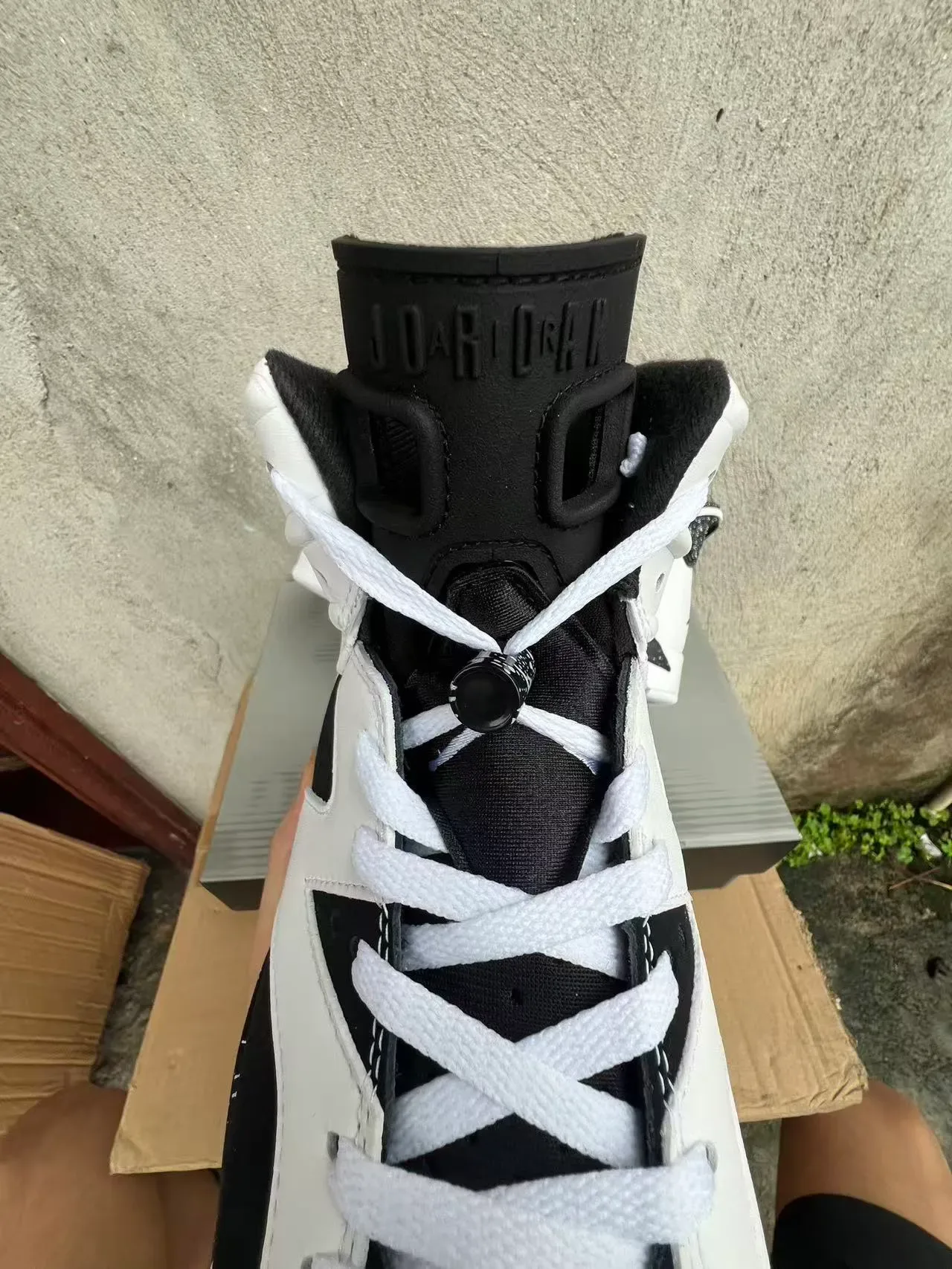 Air Jordan 6 White Black Speckle Basketball Shoes 4