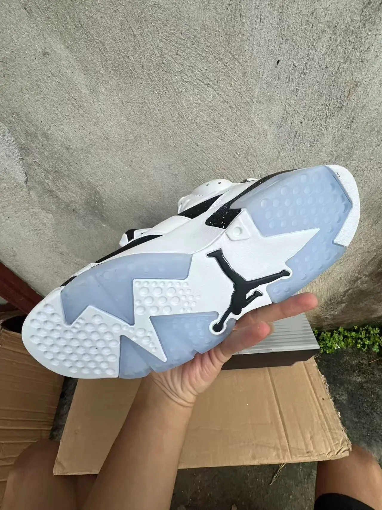 Air Jordan 6 White Black Speckle Basketball Shoes 6