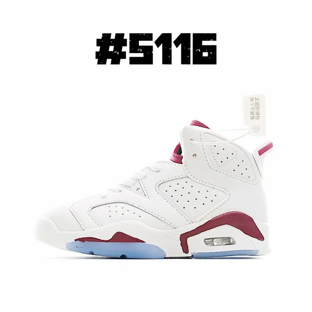 Air Jordan 6 chaussures de basketball blanc bordeaux bleu 3