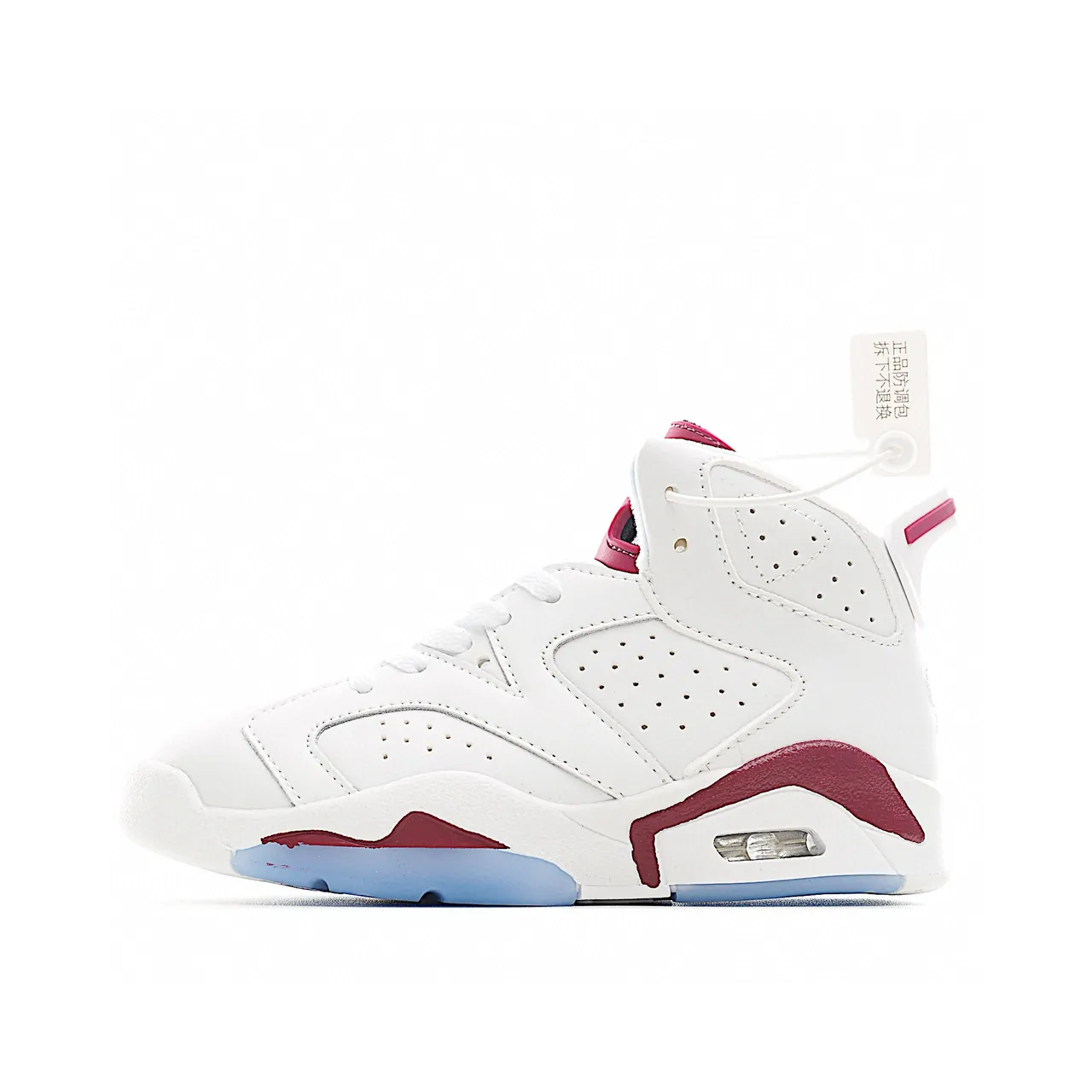 Air Jordan 6 chaussures de basketball blanc bordeaux bleu 12