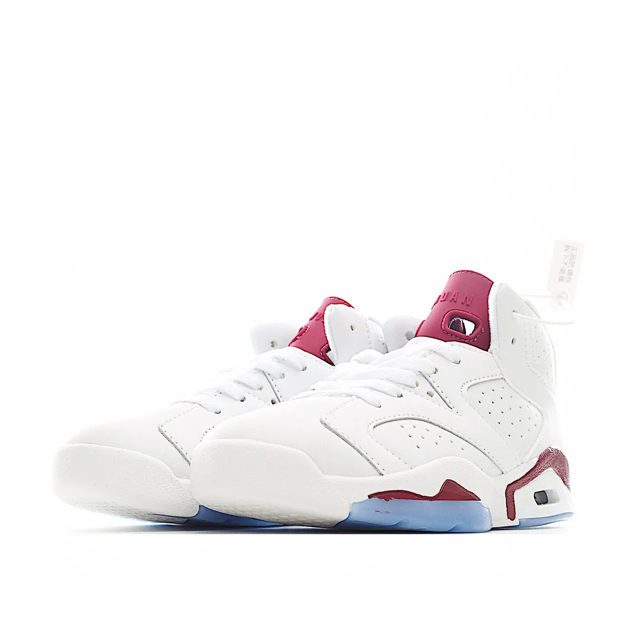 Air Jordan 6 chaussures de basketball blanc bordeaux bleu 13