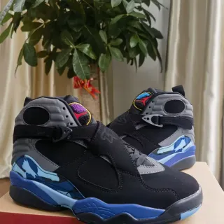 Air Jordan 8 黑灰蓝篮球鞋