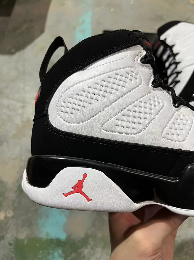 Air Jordan 9 Black White Red Basketball Shoes 6