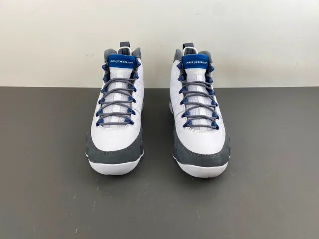 Air Jordan 9 White Gray Navy Basketball Shoes 11