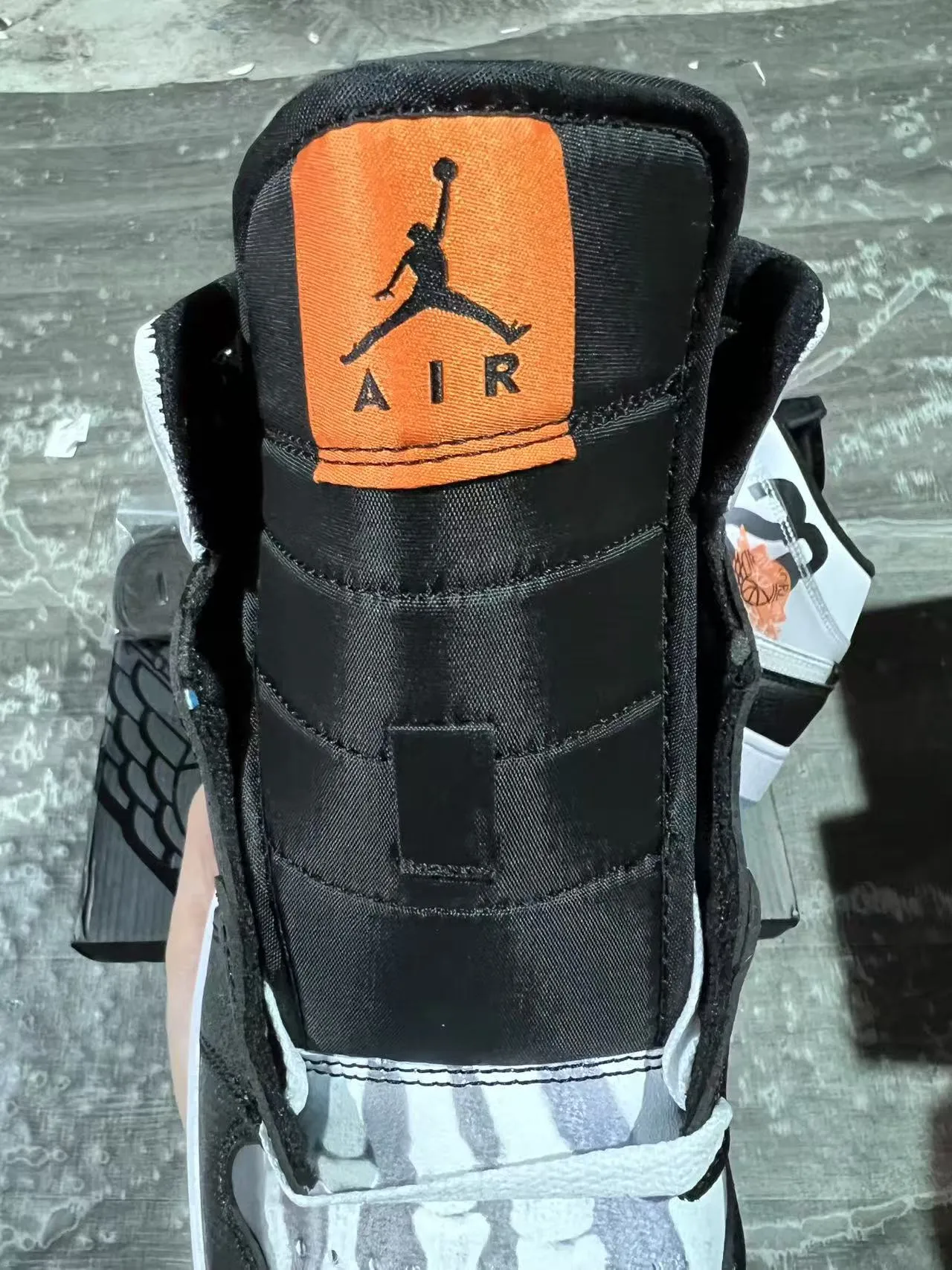 Air Jordan Black Silver High-Top Metallic Panel Basketball Shoes 4