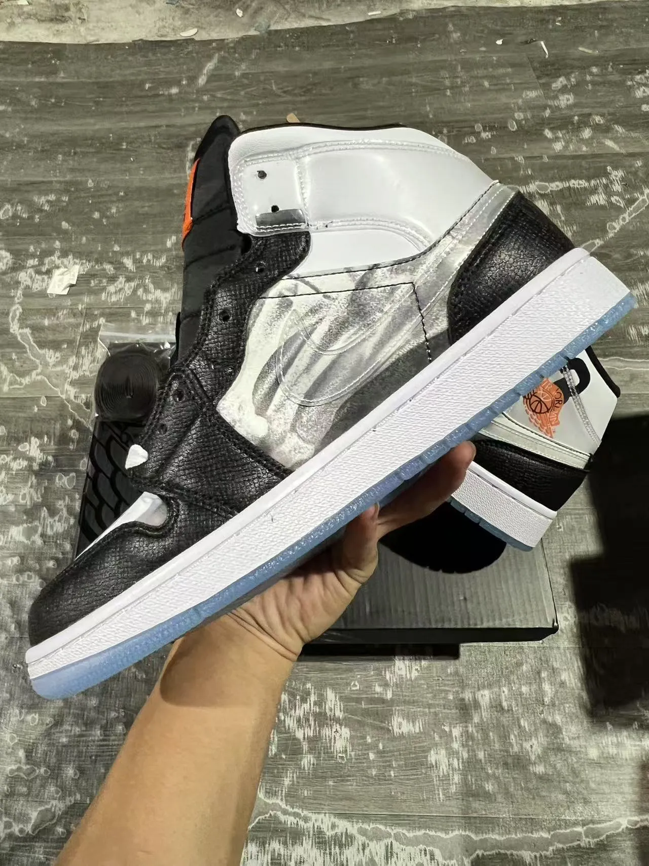 Air Jordan Black Silver High-Top Metallic Panel Basketball Shoes 5