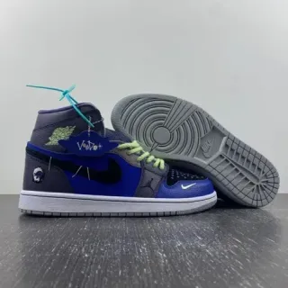 Air Jordan 蓝灰 高帮 拼布鞋面 篮球鞋