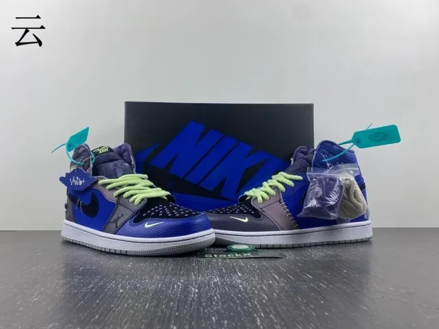 Air Jordan Blue Gray High Top Patchwork Upper Tênis de Basquete 5
