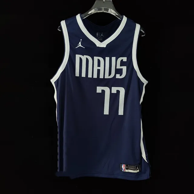 Air Jordan Dallas Mavericks Solo Announcement Edition Navy Basketball Jersey 2