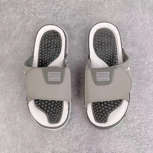 Air Jordan Hydro 7 Gray Glossy Slide Slippers 4