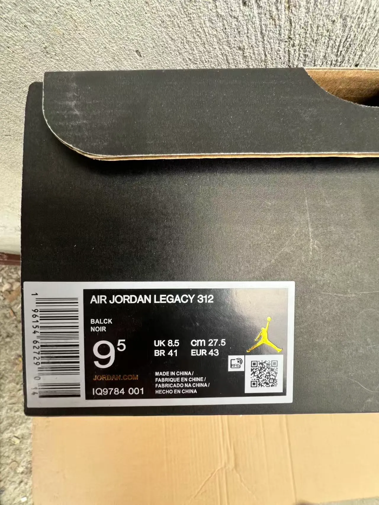 Air Jordan Legacy 312 Black Basketball Shoes 10