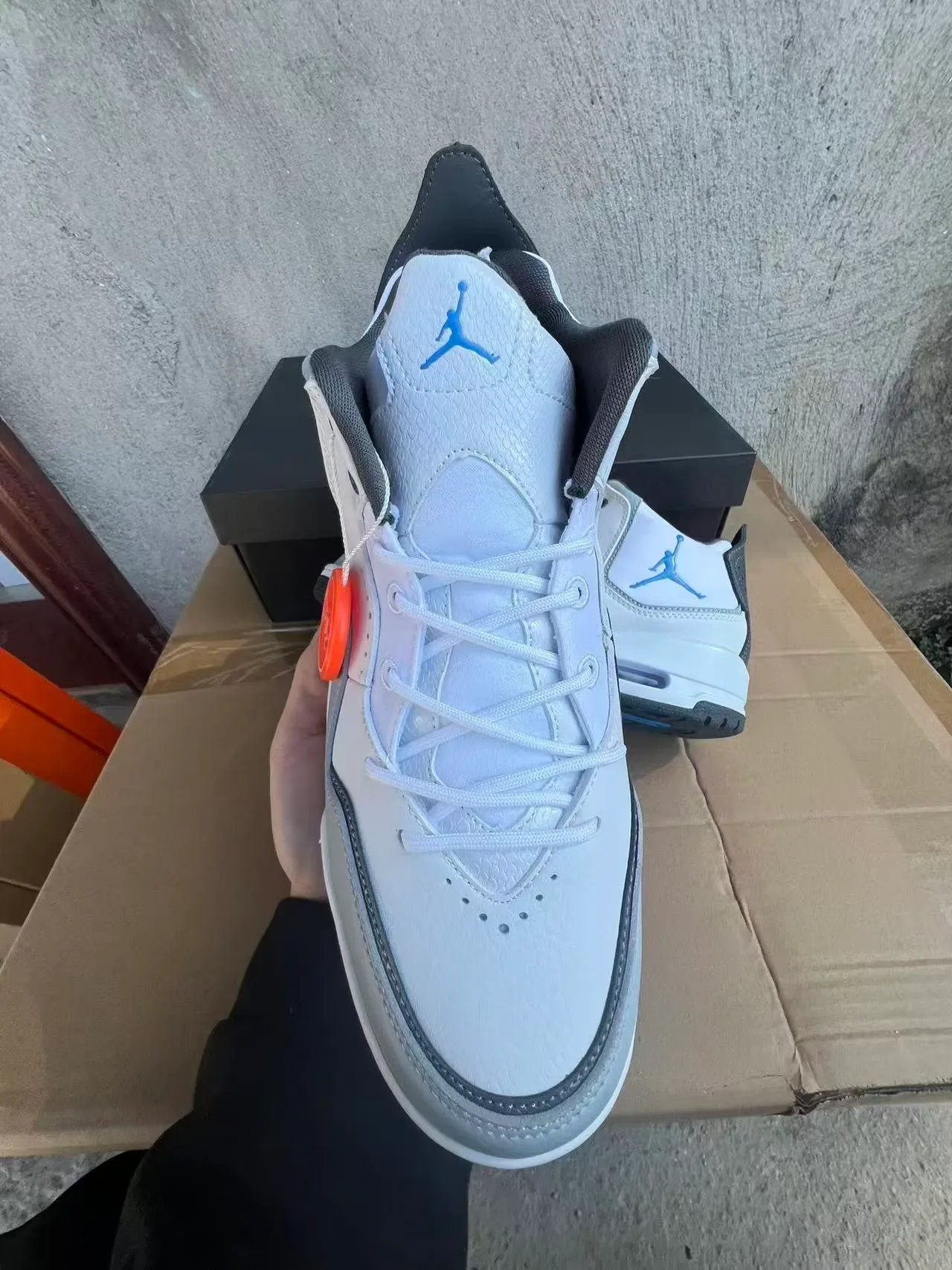 Air Jordan Legacy 312 أبيض رمادي أزرق حذاء كرة سلة 3