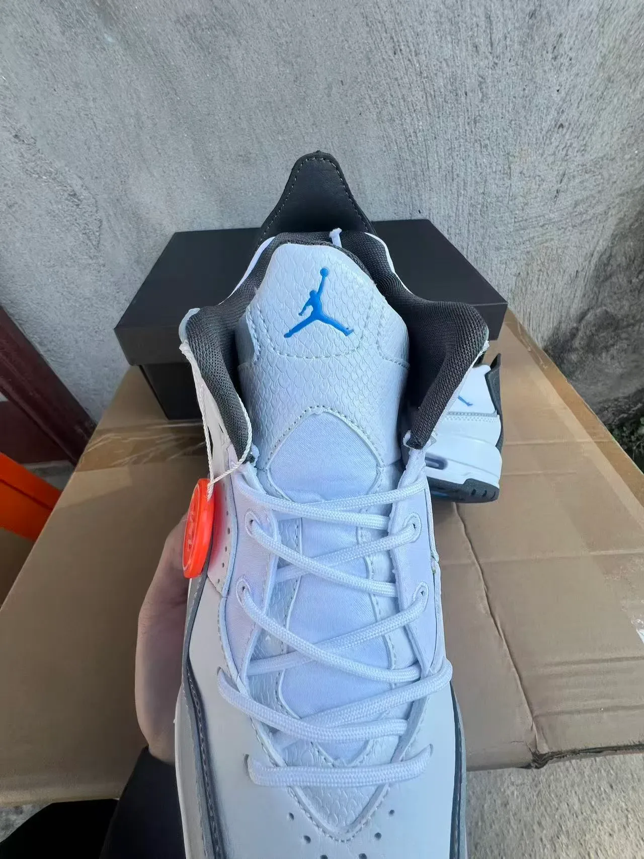 Air Jordan Legacy 312 أبيض رمادي أزرق حذاء كرة سلة 4