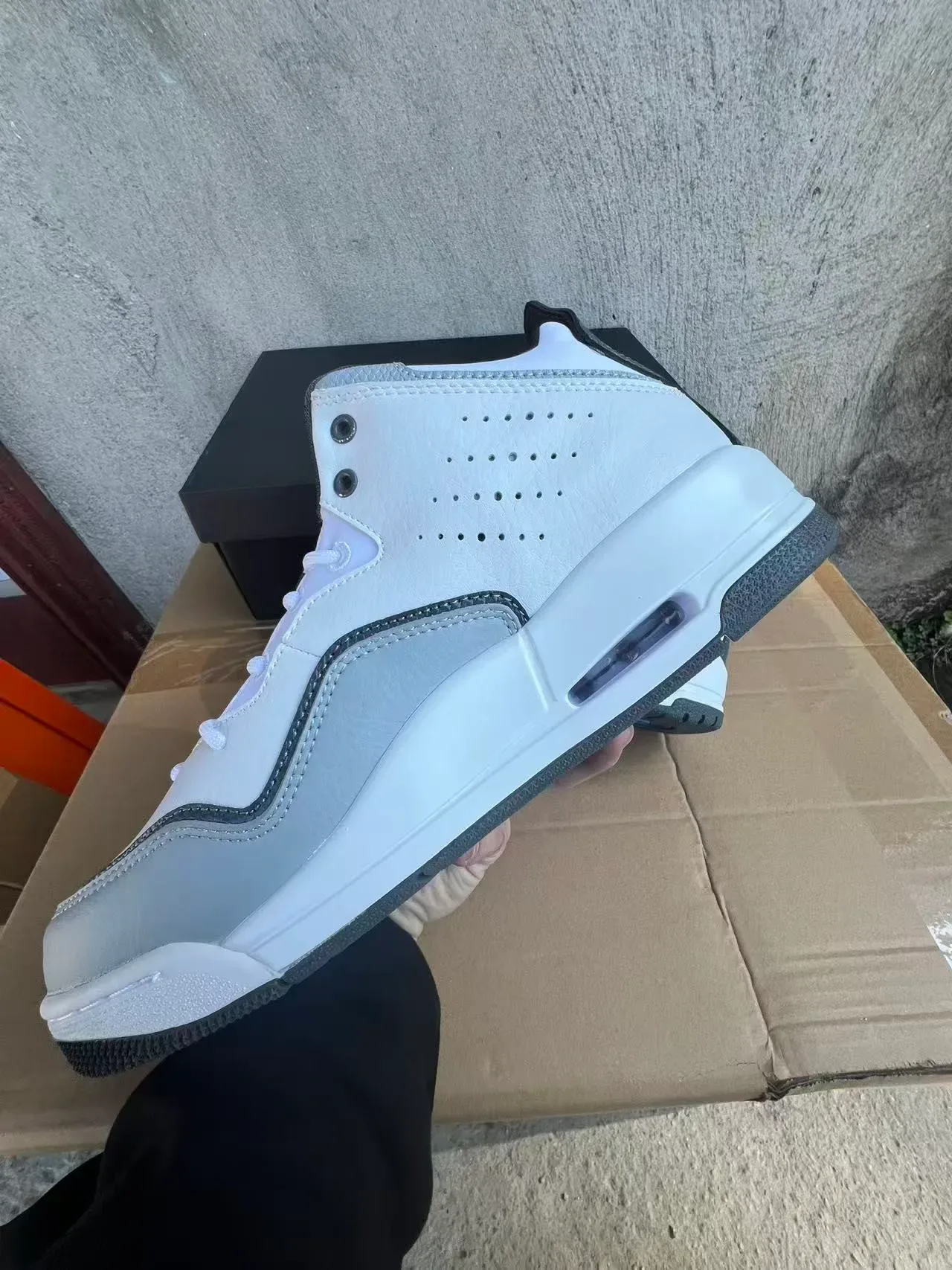 Air Jordan Legacy 312 أبيض رمادي أزرق حذاء كرة سلة 5