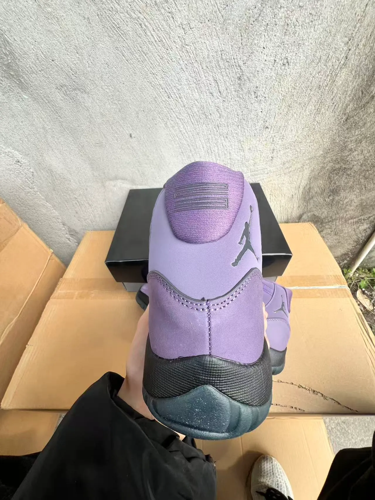 Air Jordan Purple Black High-Top Suede Upper Basketball Shoes 8