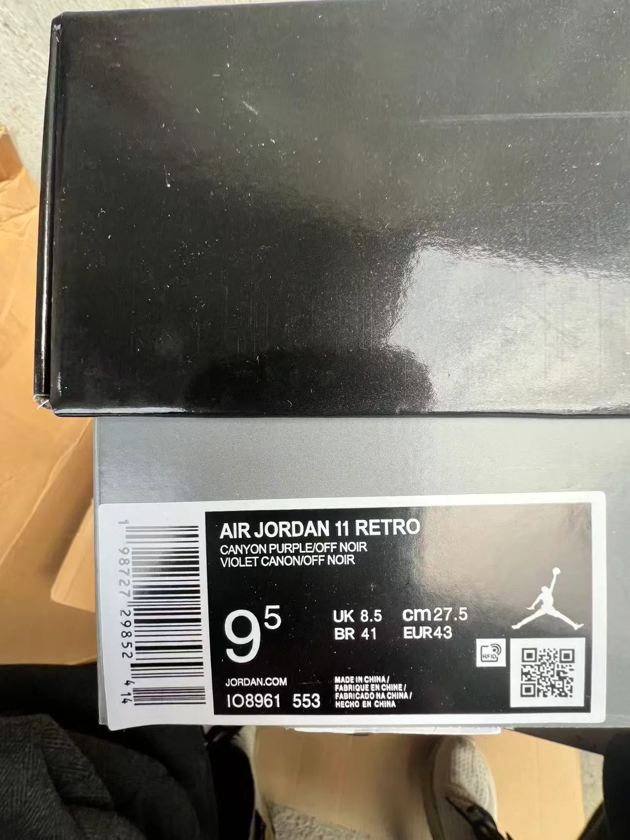Air Jordan Purple Black High-Top Suede Upper Basketball Shoes 10