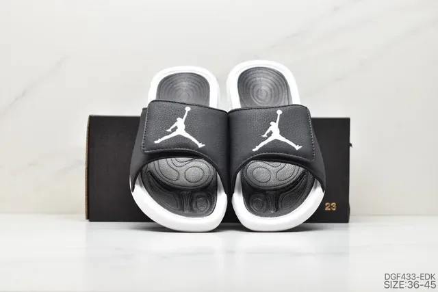 Air Jordan Slide Black and White Slippers 3