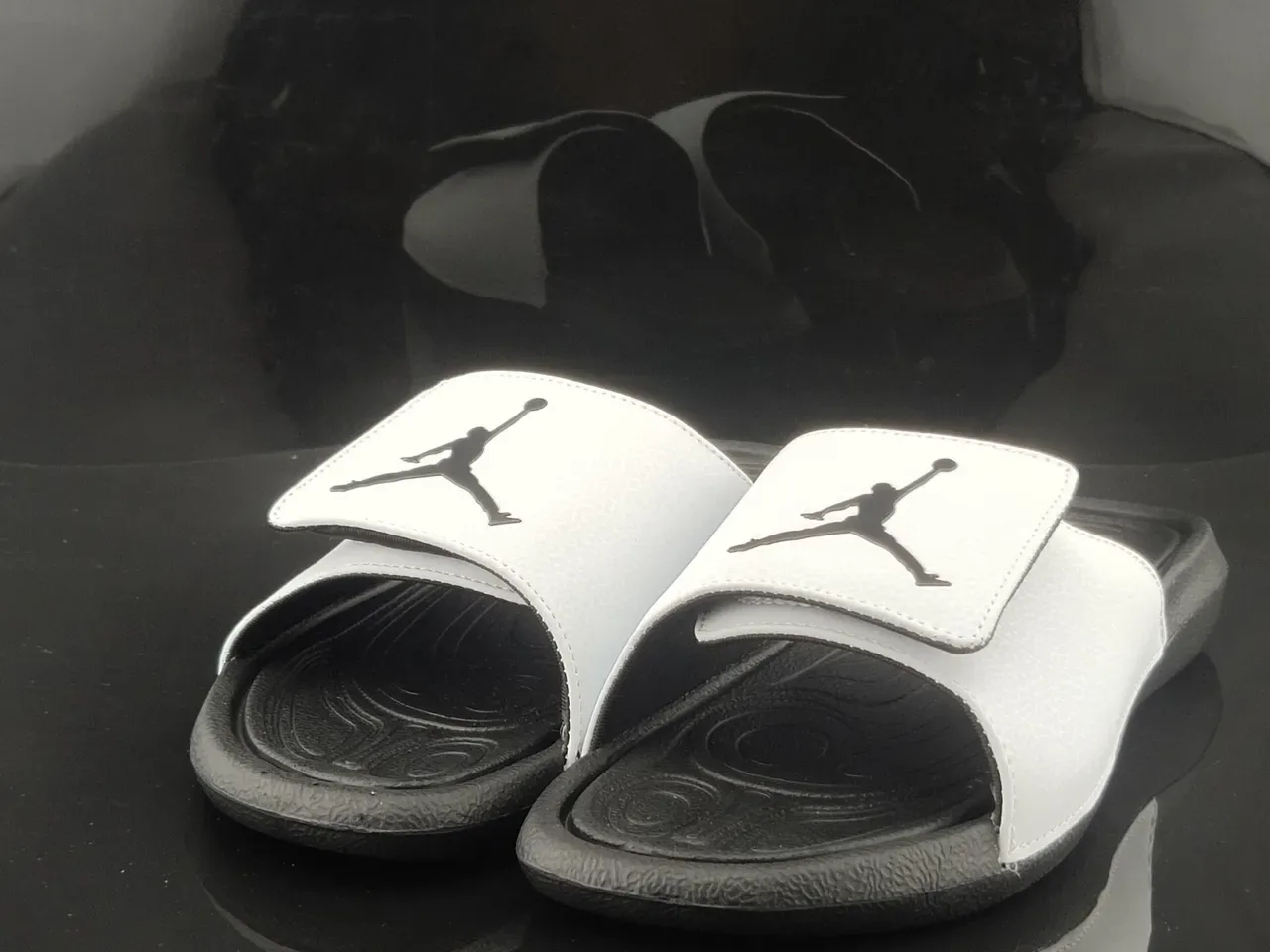 Air Jordan Slide White and Black Slippers 3