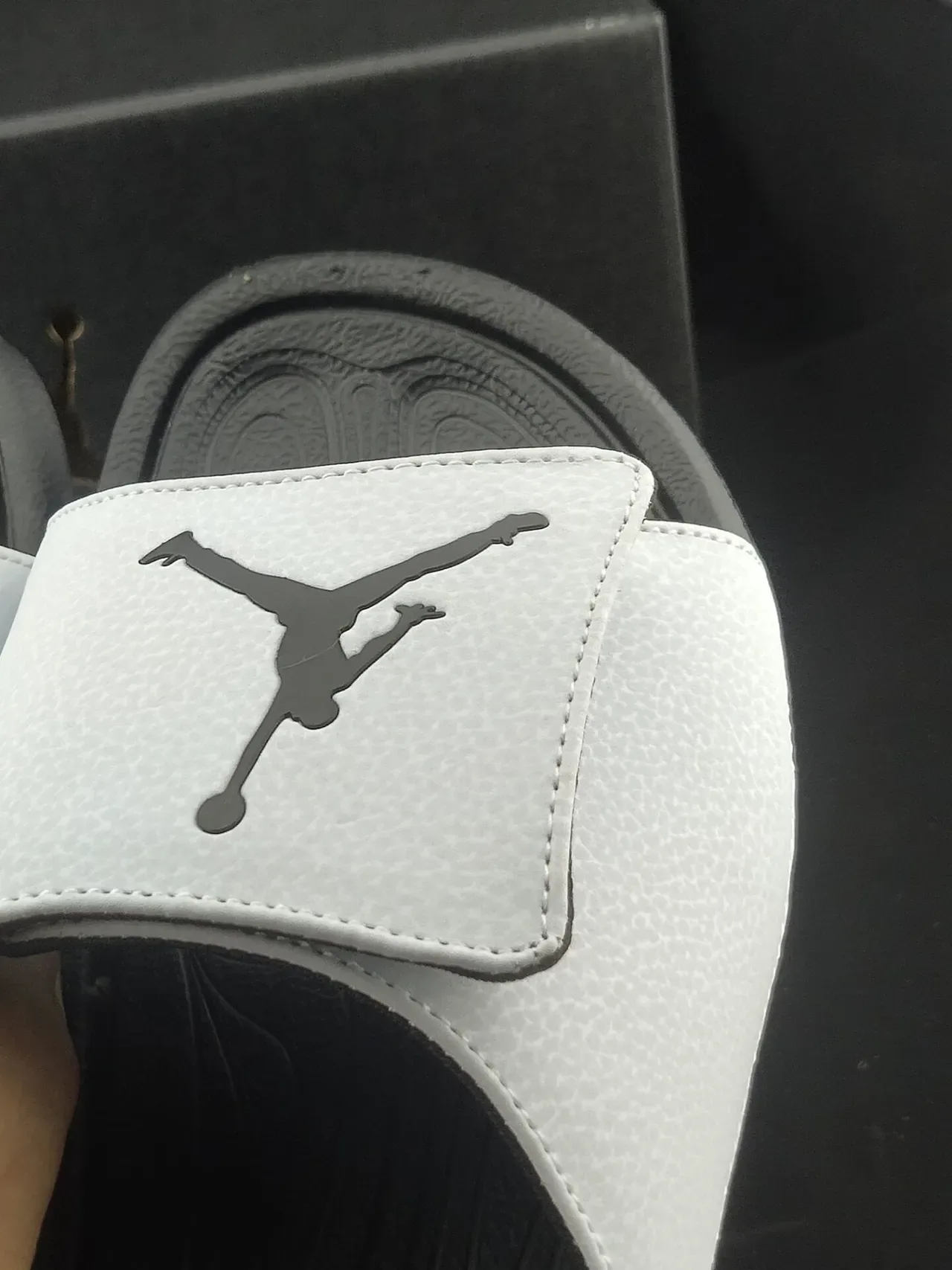 Air Jordan Slide White and Black Slippers 6
