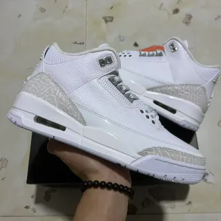 Air Jordan Zapatos de Baloncesto Blanco y Gris Alto con Estampado de Elefante