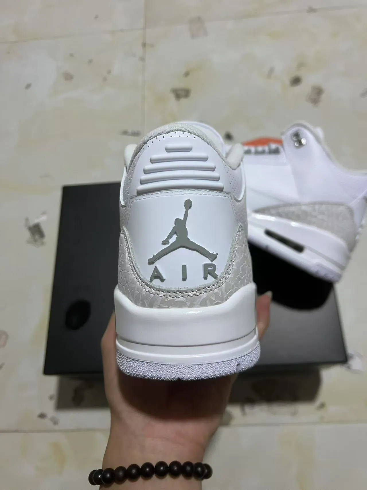 Air Jordan White Gray High-Top Elephant Print Basketball Shoes 8