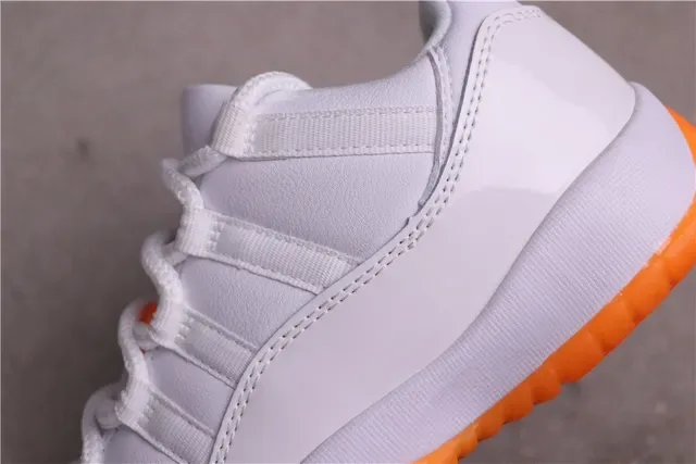 Air Jordan White Orange Low-Top Patent Leather Toe Cap Basketball Shoes 3