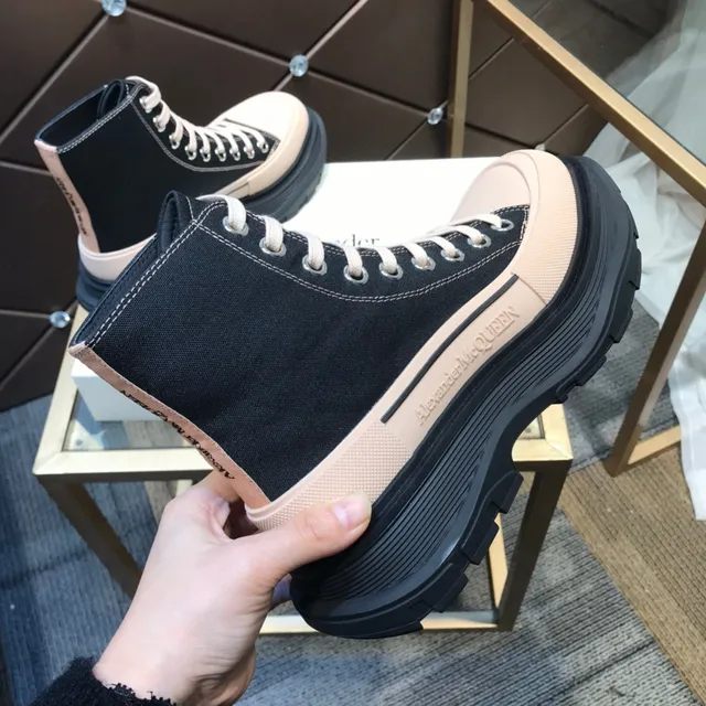 Alexander McQueen Oversized Sneaker Black and Beige Chunky Sneakers 5