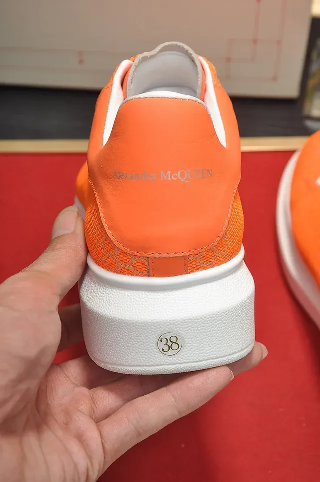 Alexander McQueen Oversized Sneaker Orange Mesh Chunky Sneakers 2