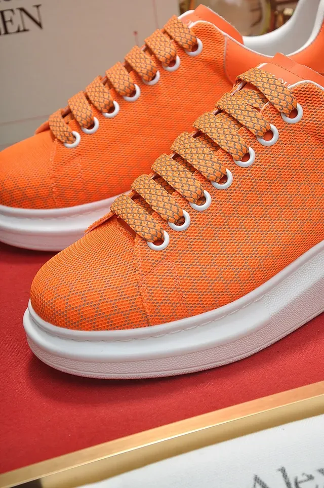 Alexander McQueen Oversized Sneaker Orange Mesh Chunky Sneakers 3