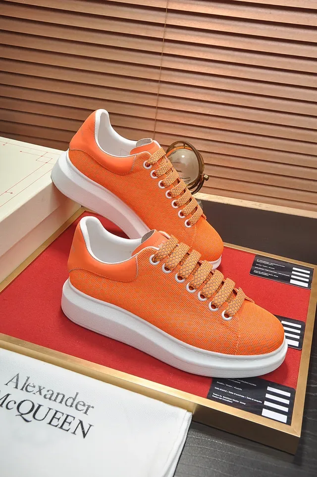 Alexander McQueen Oversized Sneaker Orange Mesh Chunky Sneakers 5
