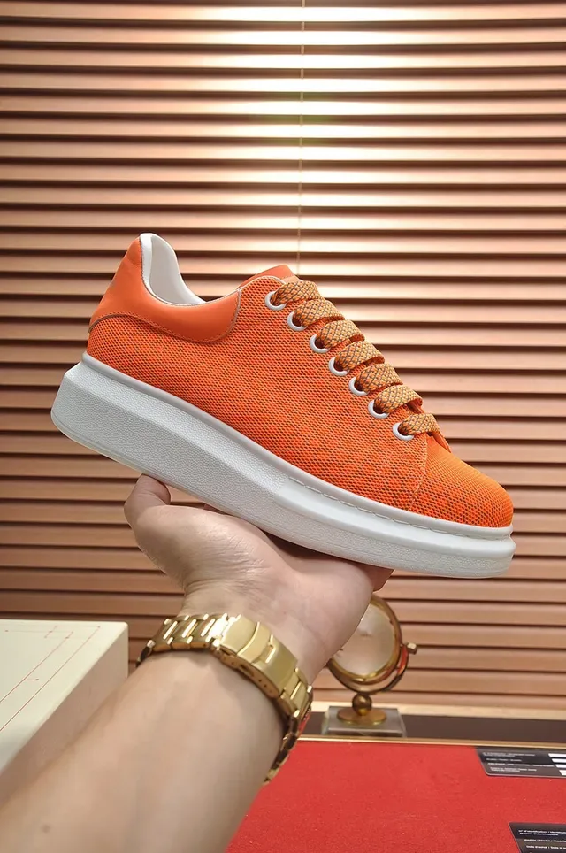 Alexander McQueen Oversized Sneaker Orange Mesh Chunky Sneakers 7