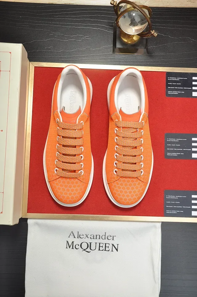 Alexander McQueen Oversized Sneaker Orange Mesh Chunky Sneakers 8
