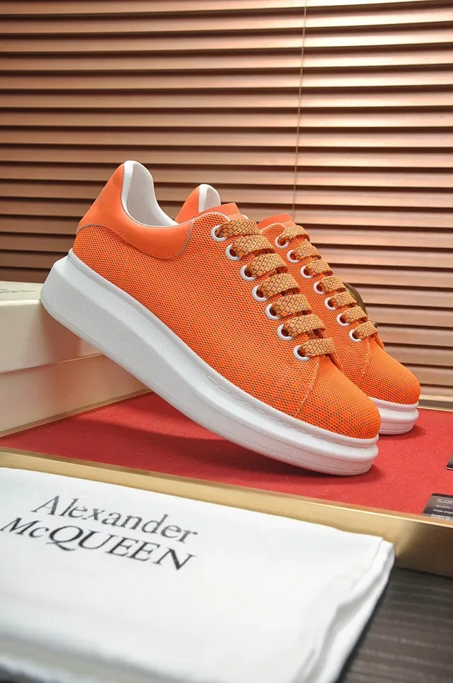 Alexander McQueen Oversized Sneaker Orange Mesh Chunky Sneakers 9