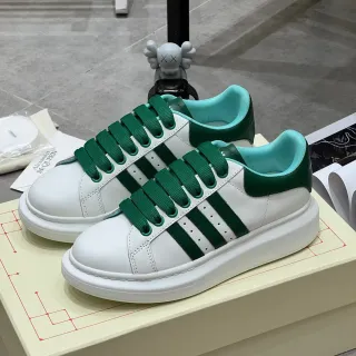 Alexander McQueen Oversized Sneaker White Green Triple Stripe Lifestyle Sneakers