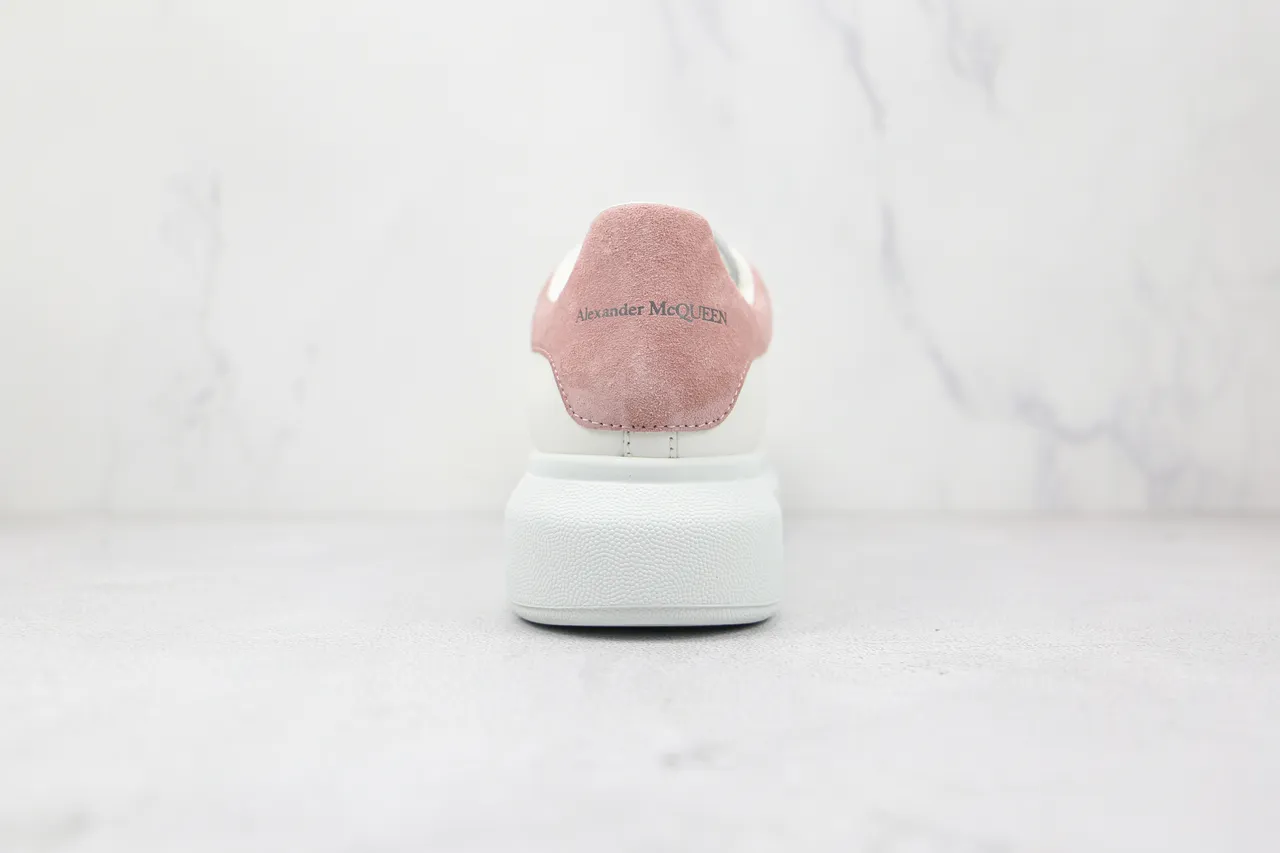 Alexander McQueen Oversized Sneaker White Pink Platform Sole Leather Upper Lifestyle Sneakers 2