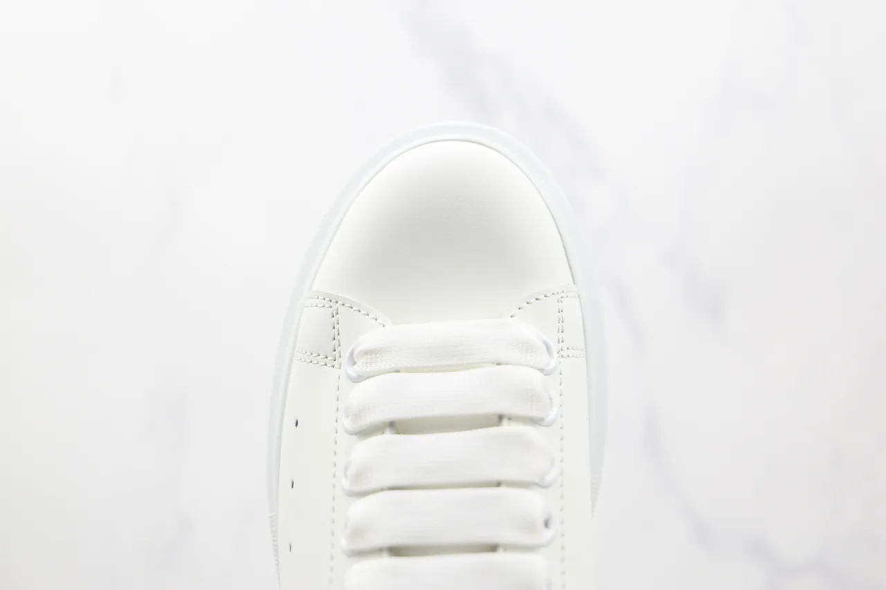 Alexander McQueen Oversized Sneaker White Pink Platform Sole Leather Upper Lifestyle Sneakers 5