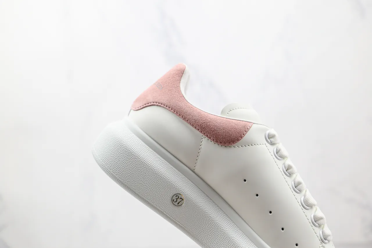 Alexander McQueen Oversized Sneaker White Pink Platform Sole Leather Upper Lifestyle Sneakers 6