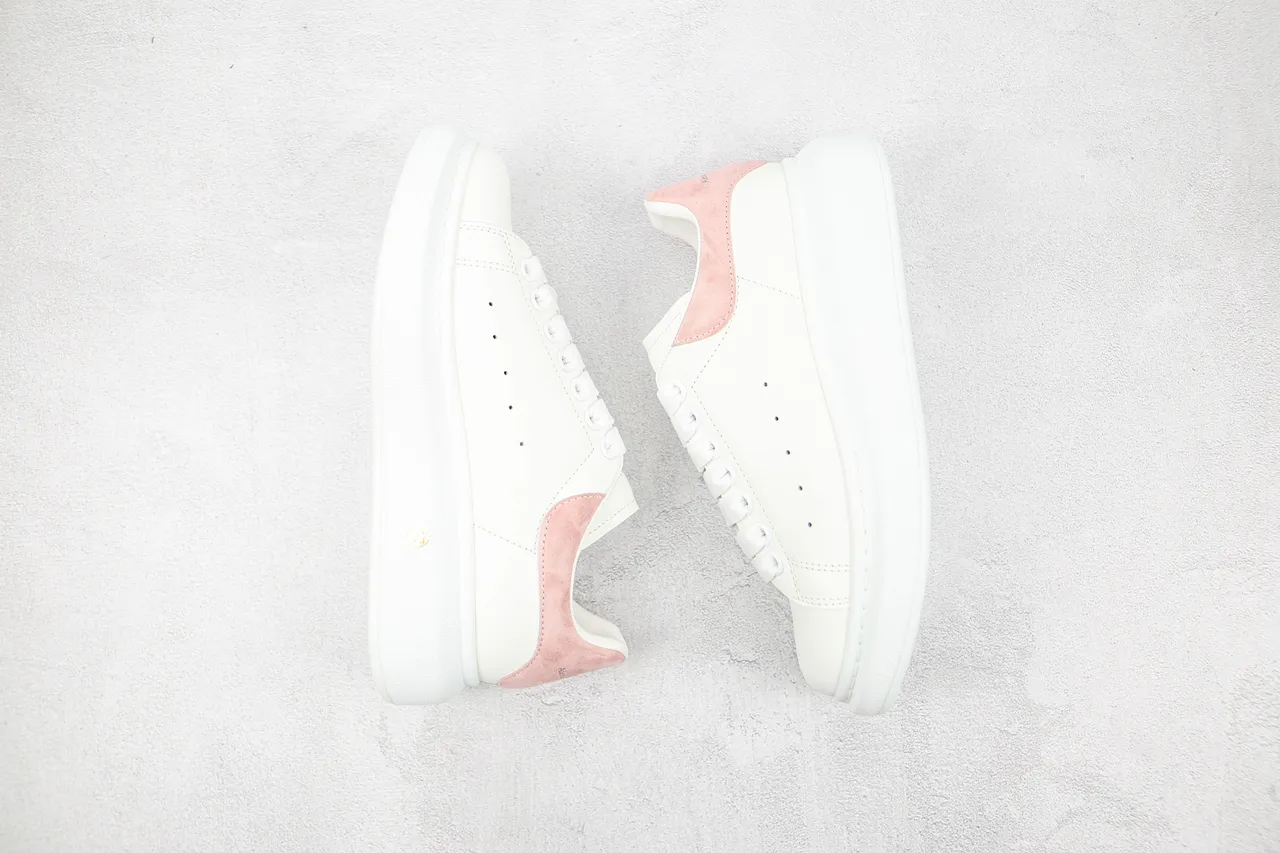 Alexander McQueen Oversized Sneaker White Pink Platform Sole Leather Upper Lifestyle Sneakers 9