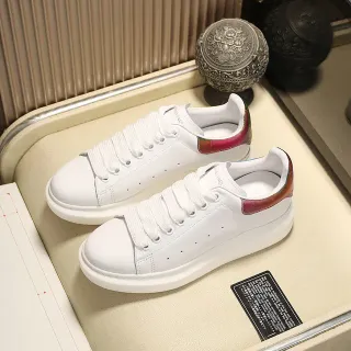 Alexander McQueen Oversized Sneaker White Red Silhouette Smooth Leather Upper Lifestyle Sneakers