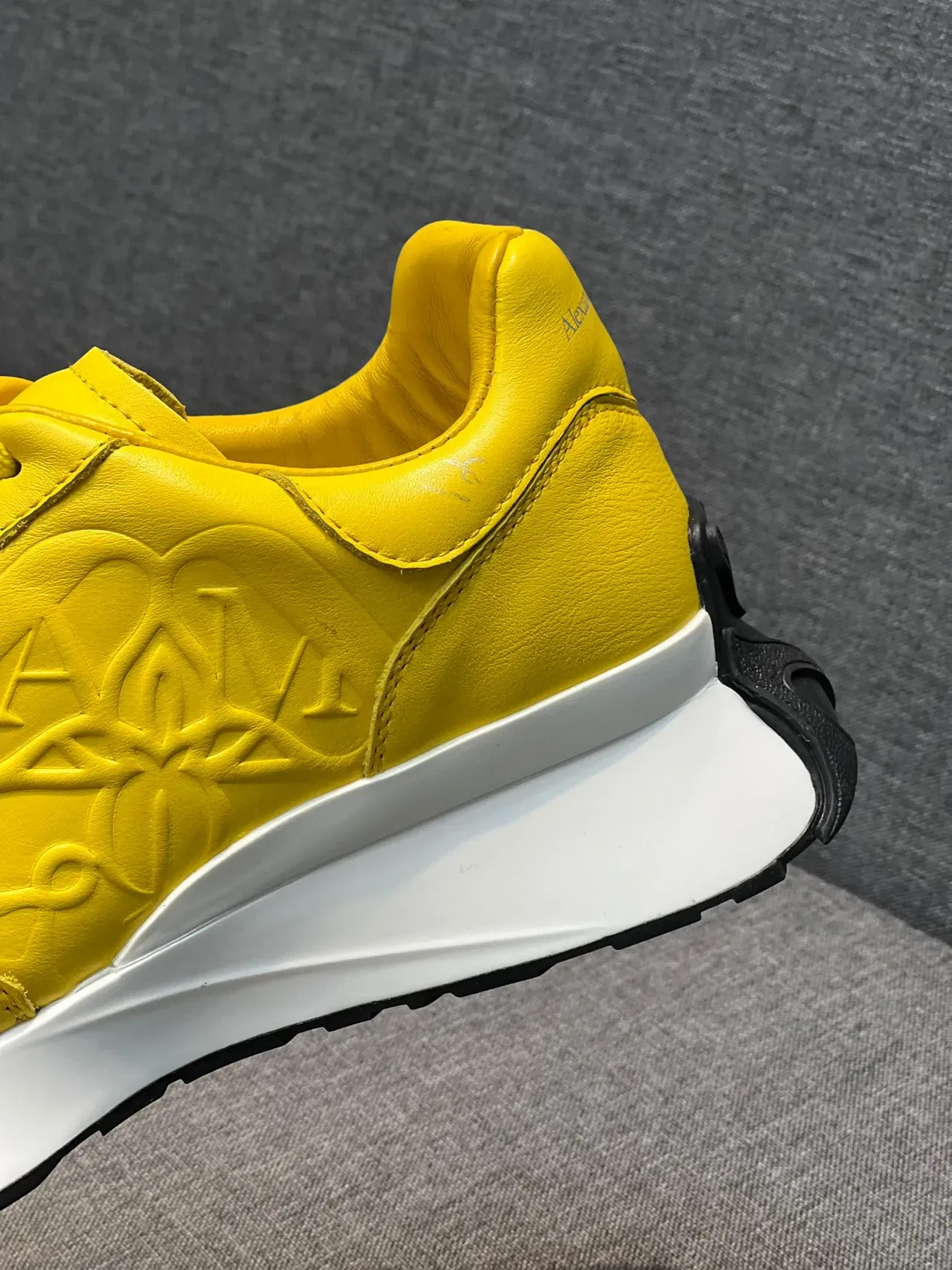 Alexander McQueen Oversized Sneaker Yellow Leather Lifestyle Sneakers 8