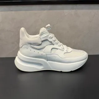 Alexander McQueen White Oversized Platform Sole Deconstructed Upper Chunky Sneakers