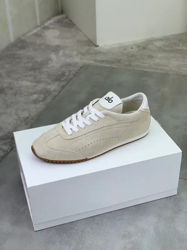 Alo Beige Suede Lifestyle Sneaker 4
