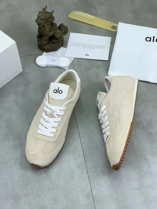 Alo Beige Suede Lifestyle Sneaker 5