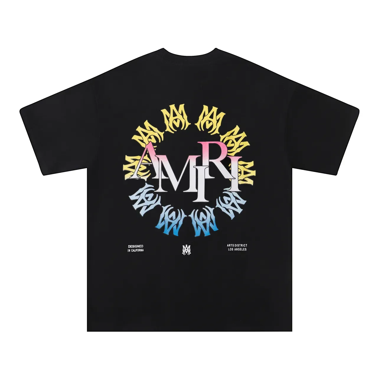 Amiri Circle Logo Multi-Color Graphic T-Shirt 10